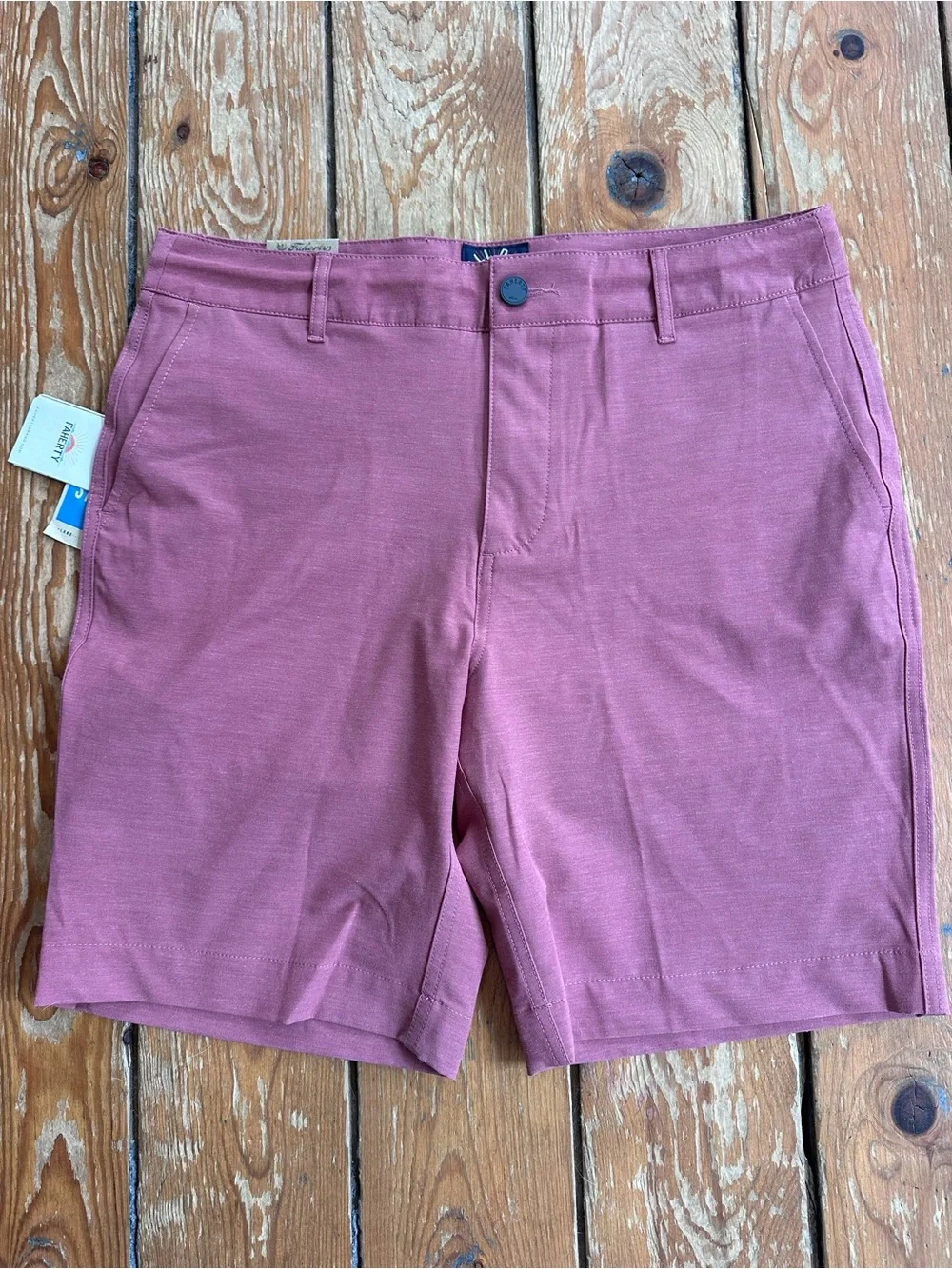 NWT Faherty All Day Shorts Mens 33 Sunrose Pink Stretch Performance